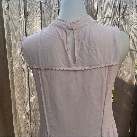 See by Chloé Mock Neck Long Dress in soft pink - Picture 9 of 15